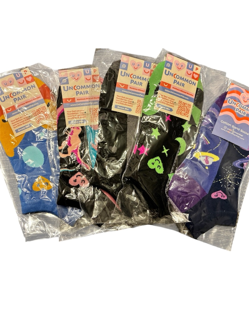 🧦 5-Pair UnCommon Pair Fun Novelty Socks Bundle NWT